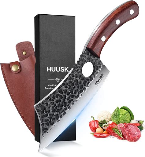 Huusk Japan Knife Upgraded Version, Fillet Caveman Knife Viking Knife Handmade Butcher Boning Knife for Meat Cutting Kitchen Knife with Sheath for Home or Camping Outdoor, Ideal Gift for Dad . Visit the DRGSKL Store. 4.4 4.4 out of 5 stars 726 ratings. 100+ bought in past month.